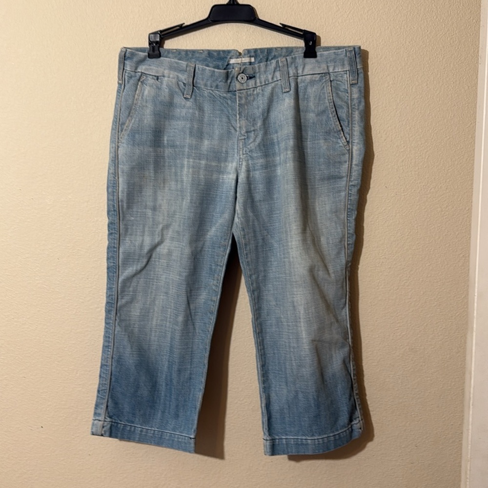 7 for all mankind low rise straight capris jeans